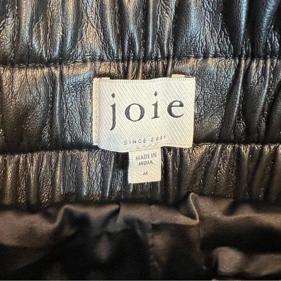 NWOT Joie Wadley Vegan Faux Leather Pant Caviar Black Contemporary Casual Medium - Picture 8 of 12